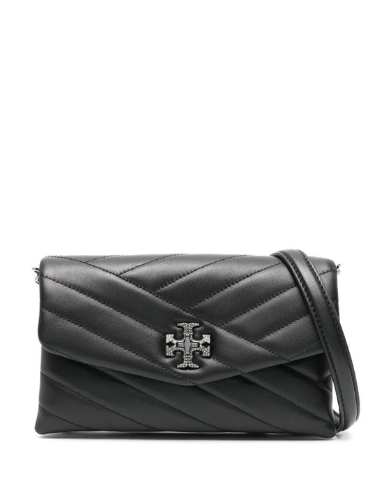 Black Kira Small Leather Shoulder Bag