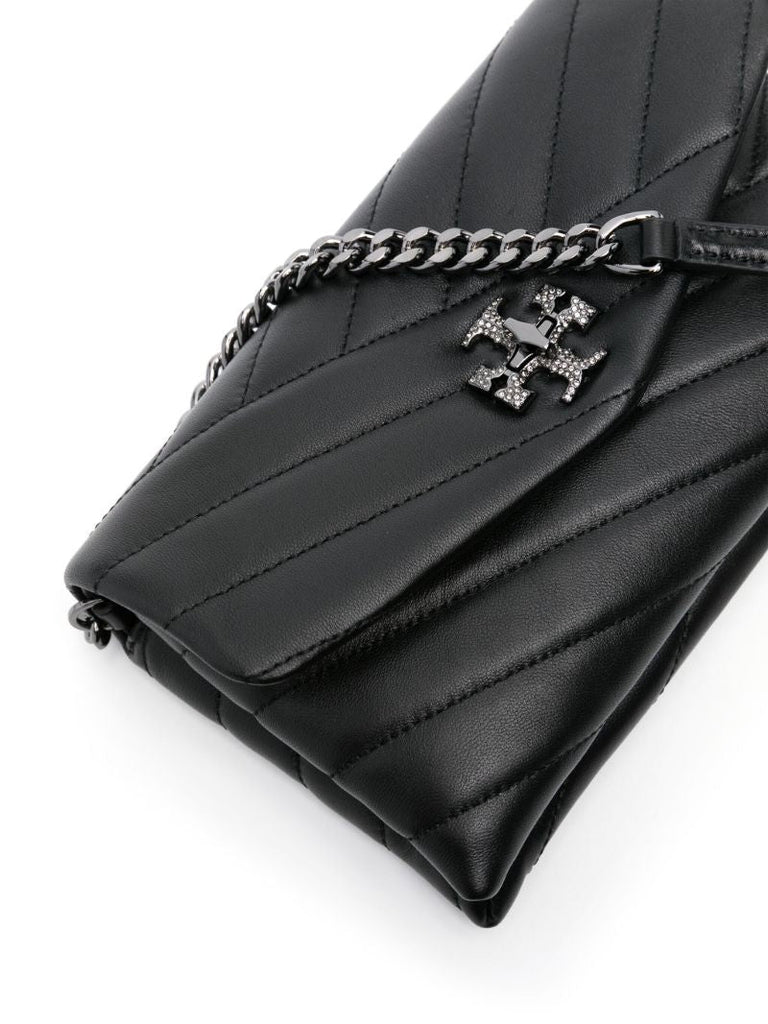 Black Kira Small Leather Shoulder Bag