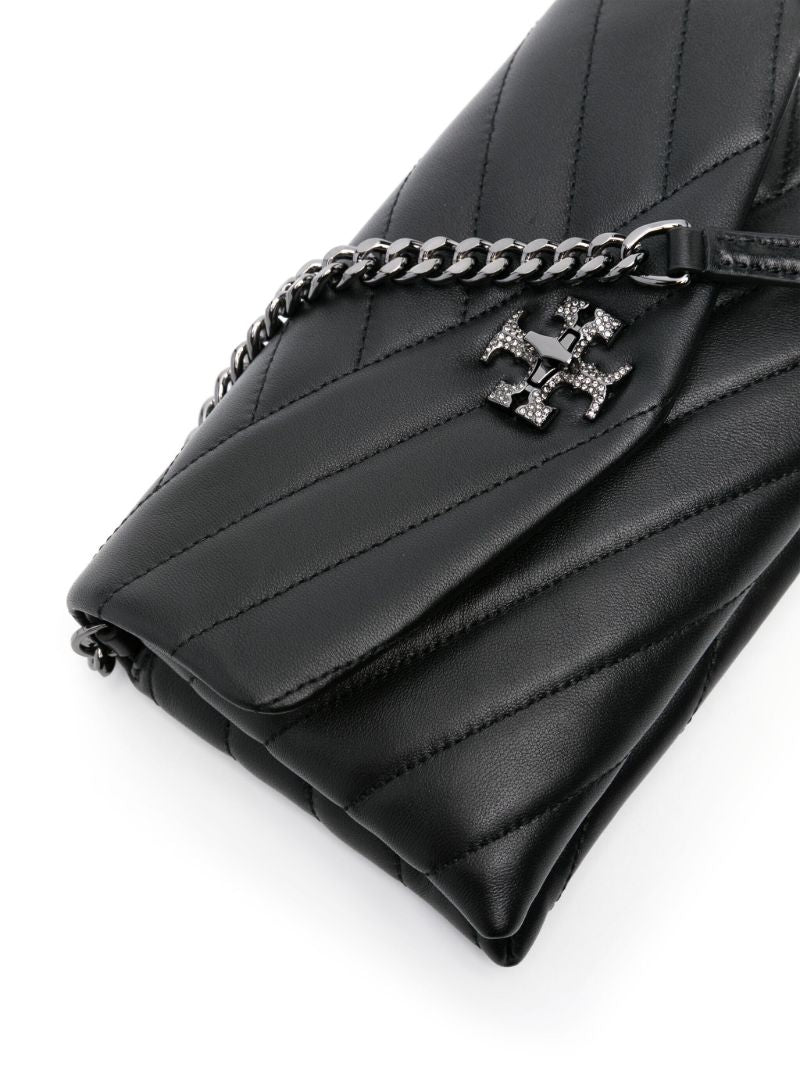 Black Kira Small Leather Shoulder Bag