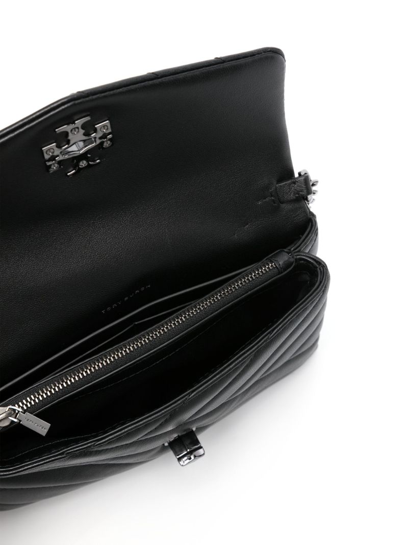 Black Kira Small Leather Shoulder Bag