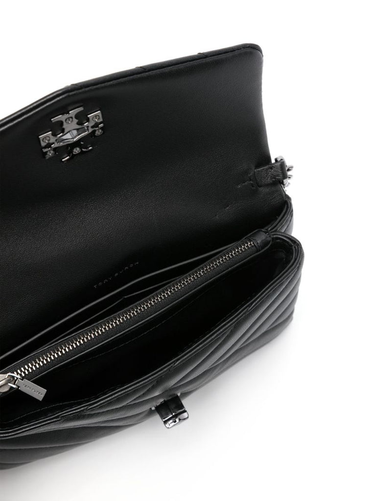 Black Kira Small Leather Shoulder Bag