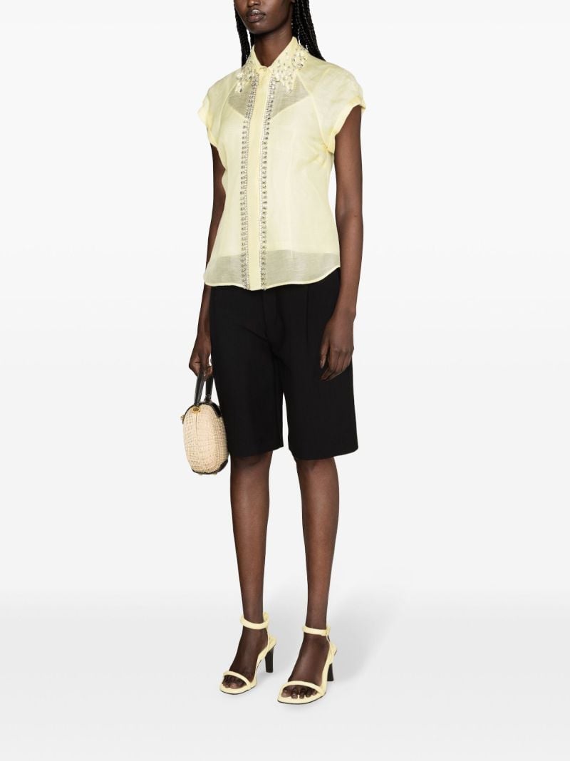 Yellow Matchmaker Diamante Short-sleeve Shirt