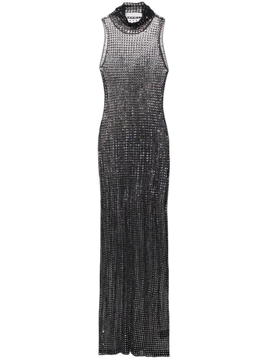 Blue Cristalla Crystal-embellished Maxi Dress