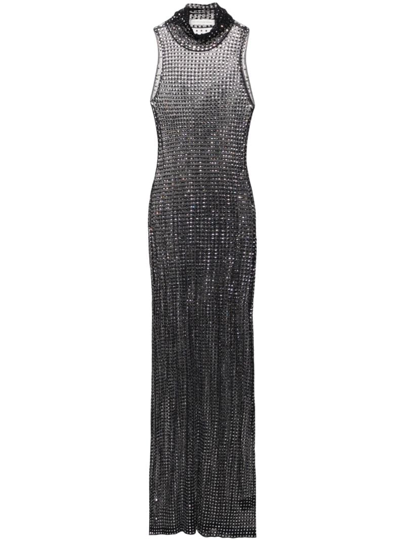 Blue Cristalla Crystal-embellished Maxi Dress