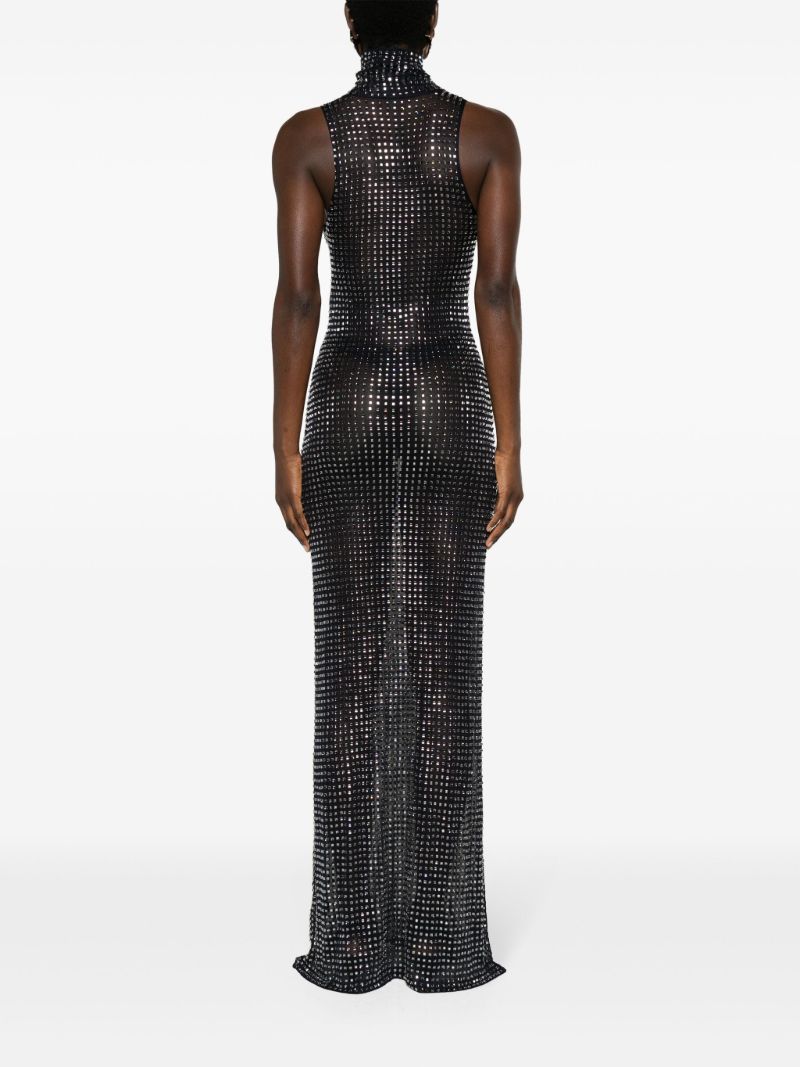 Blue Cristalla Crystal-embellished Maxi Dress