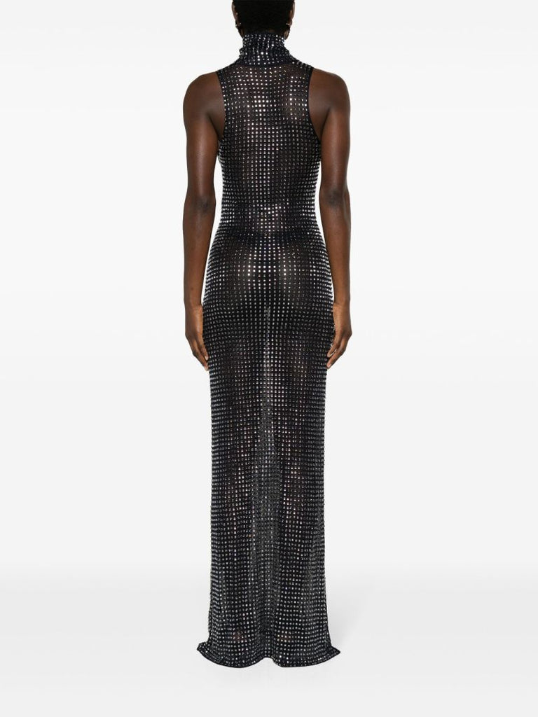 Blue Cristalla Crystal-embellished Maxi Dress