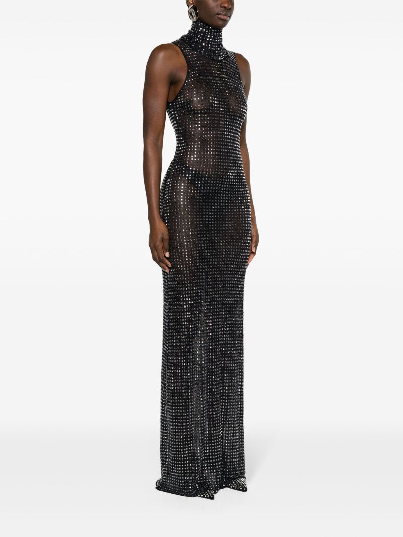 Blue Cristalla Crystal-embellished Maxi Dress