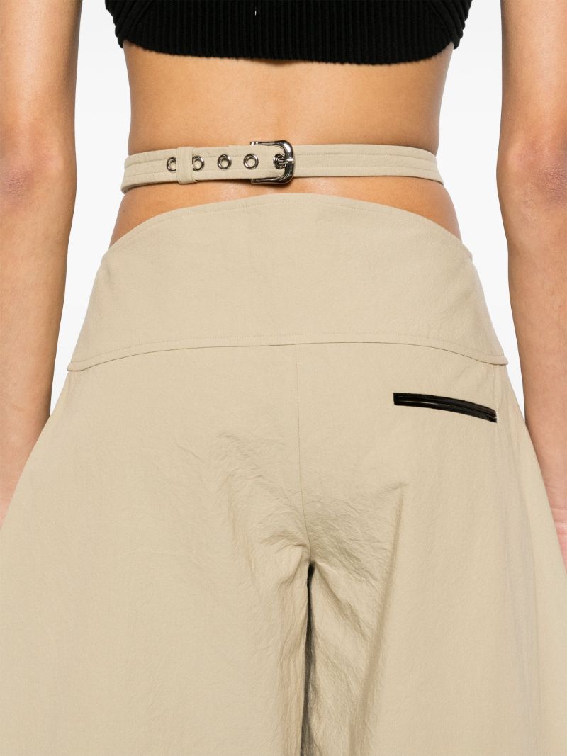 Neutral Mason Bind Wide-leg Trousers