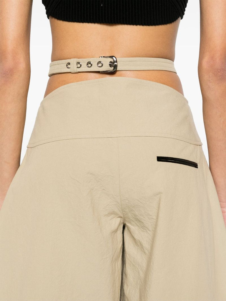 Neutral Mason Bind Wide-leg Trousers