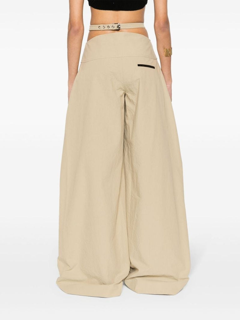 Neutral Mason Bind Wide-leg Trousers