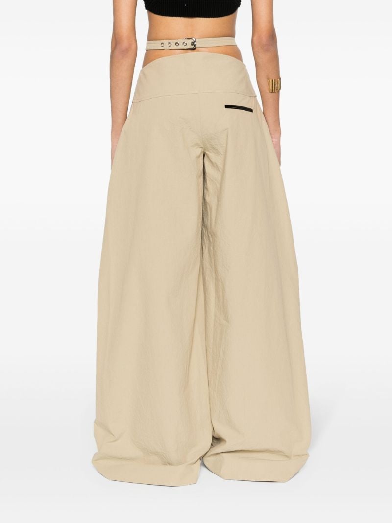 Neutral Mason Bind Wide-leg Trousers