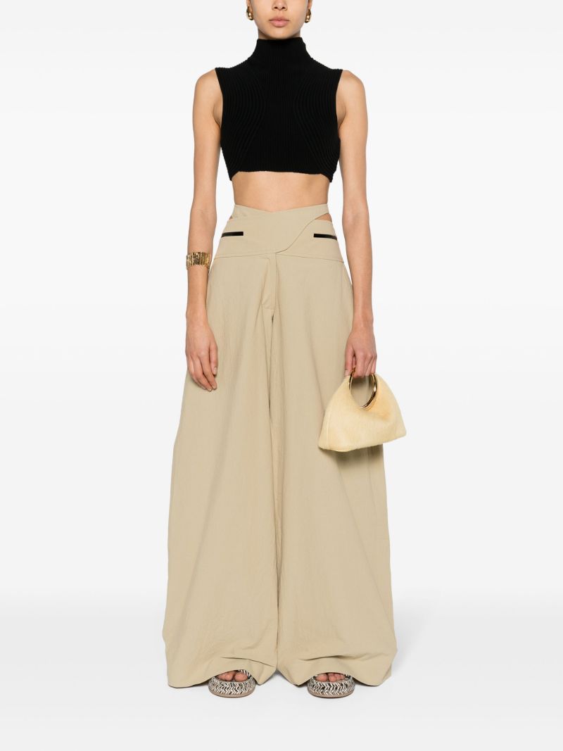 Neutral Mason Bind Wide-leg Trousers