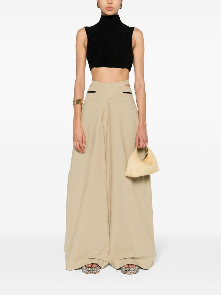 Neutral Mason Bind Wide-leg Trousers