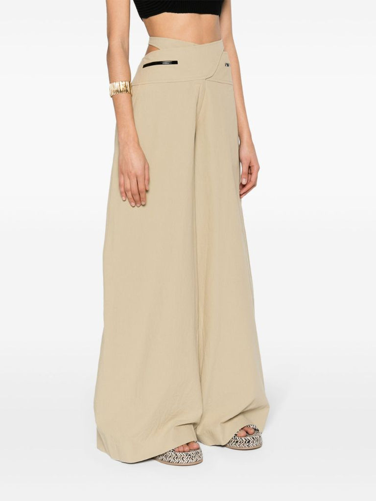 Neutral Mason Bind Wide-leg Trousers