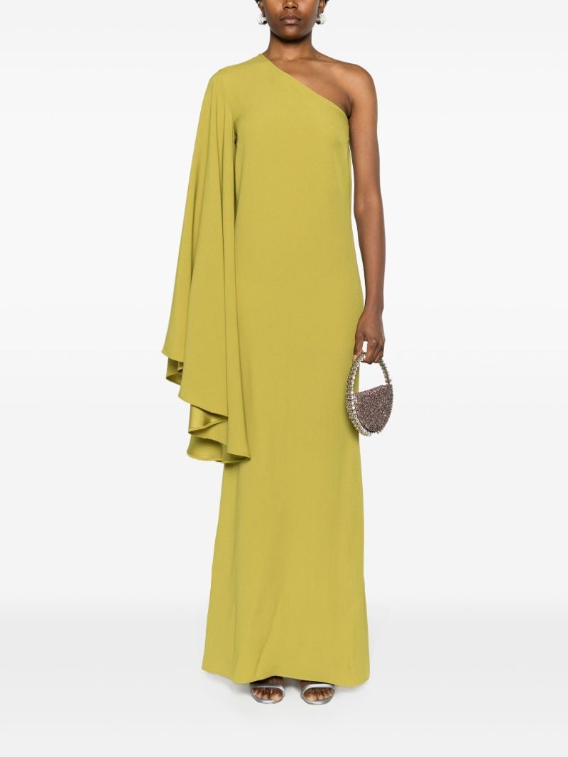 Green Sifnos One-shoulder Gown
