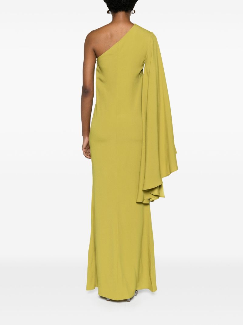Green Sifnos One-shoulder Gown