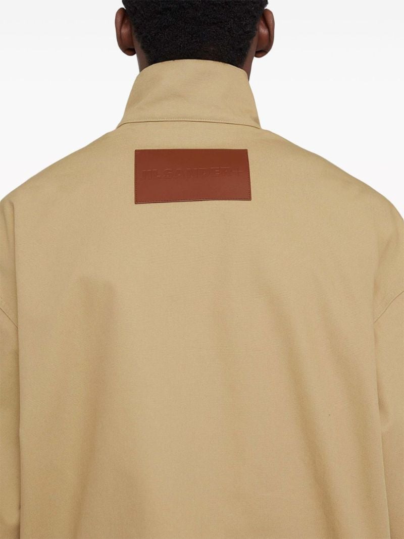 Neutral Zip-front Cotton Jacket
