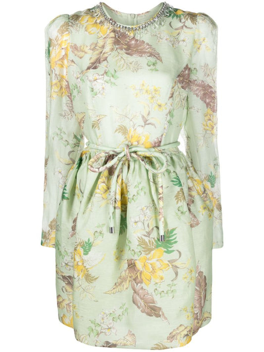 Green Matchmaker Tulip Mini Dress