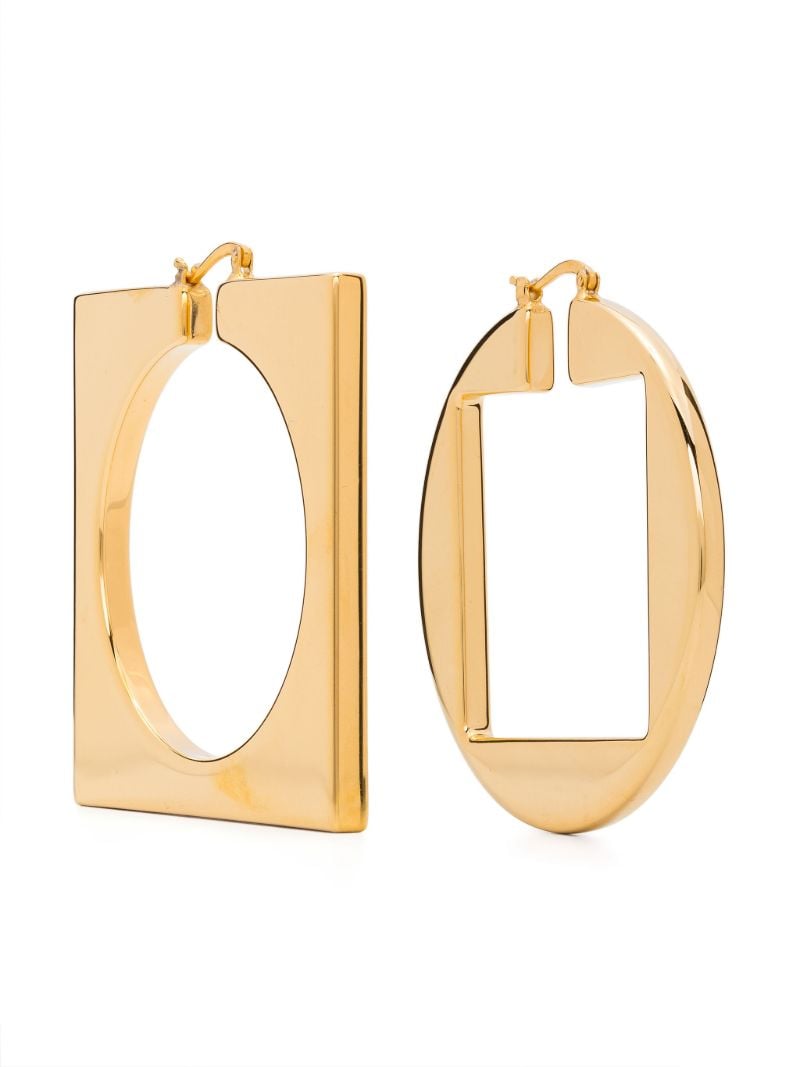 Gold-tone Les Creoles Rond CarrÃ_x0083_Â© Hoop Earrings