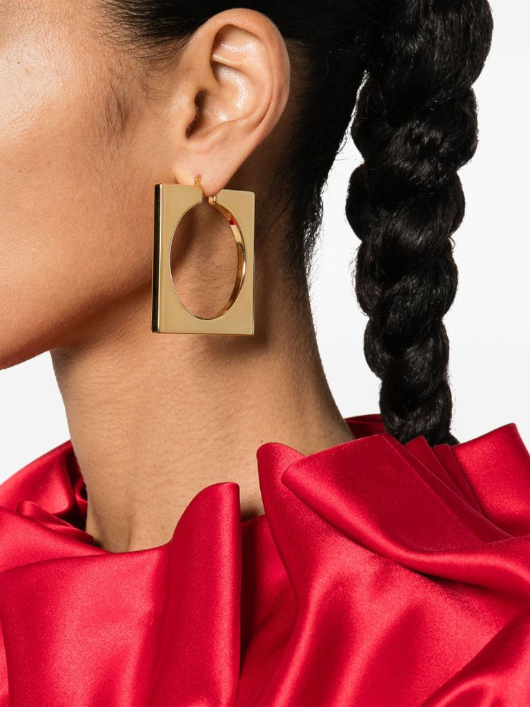 Gold-tone Les Creoles Rond CarrÃ_x0083_Â© Hoop Earrings