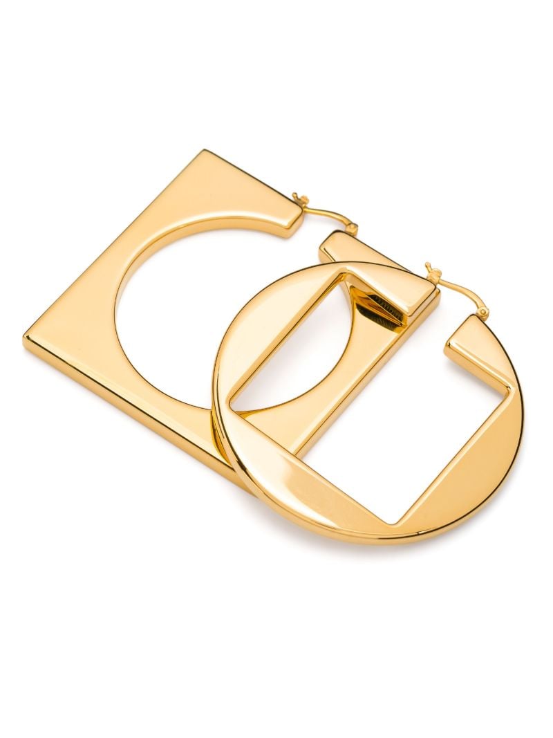 Gold-tone Les Creoles Rond CarrÃ_x0083_Â© Hoop Earrings