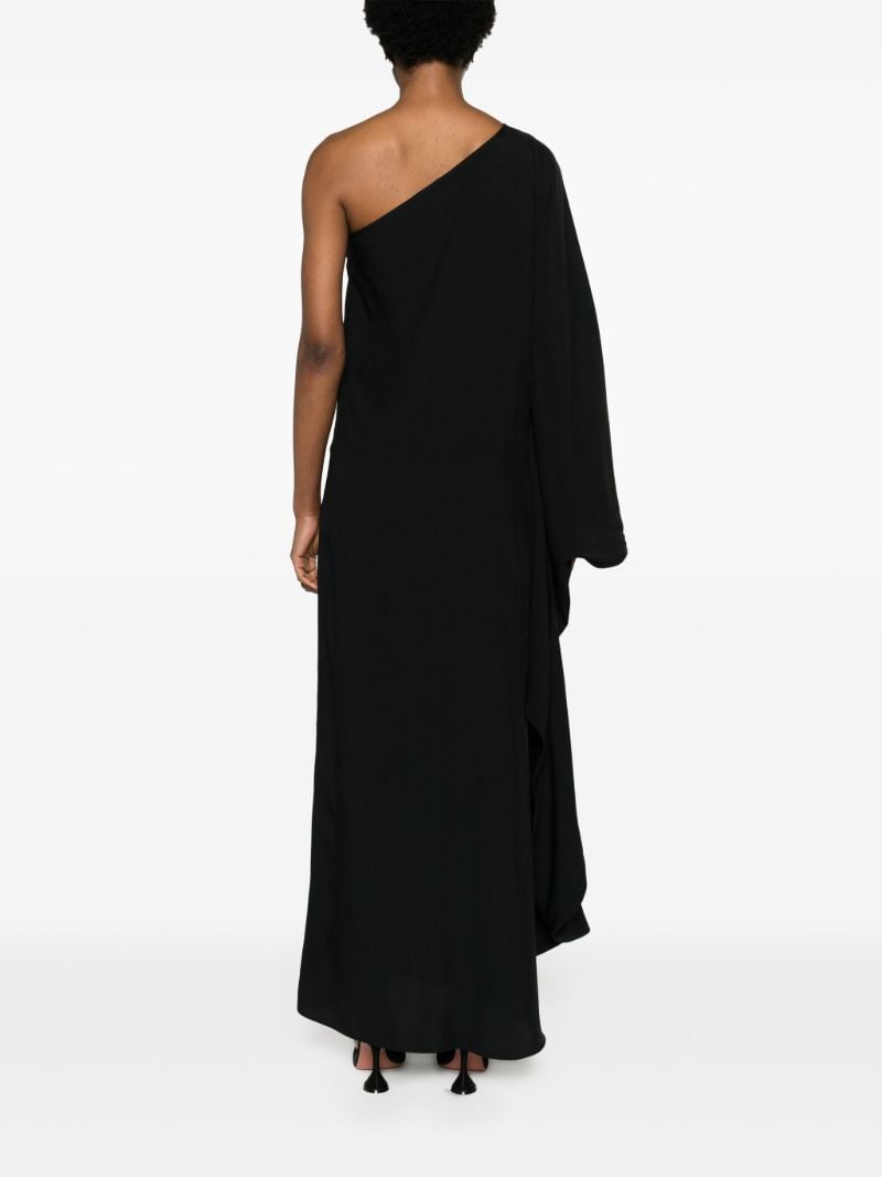 Black Balear One-shoulder Gown