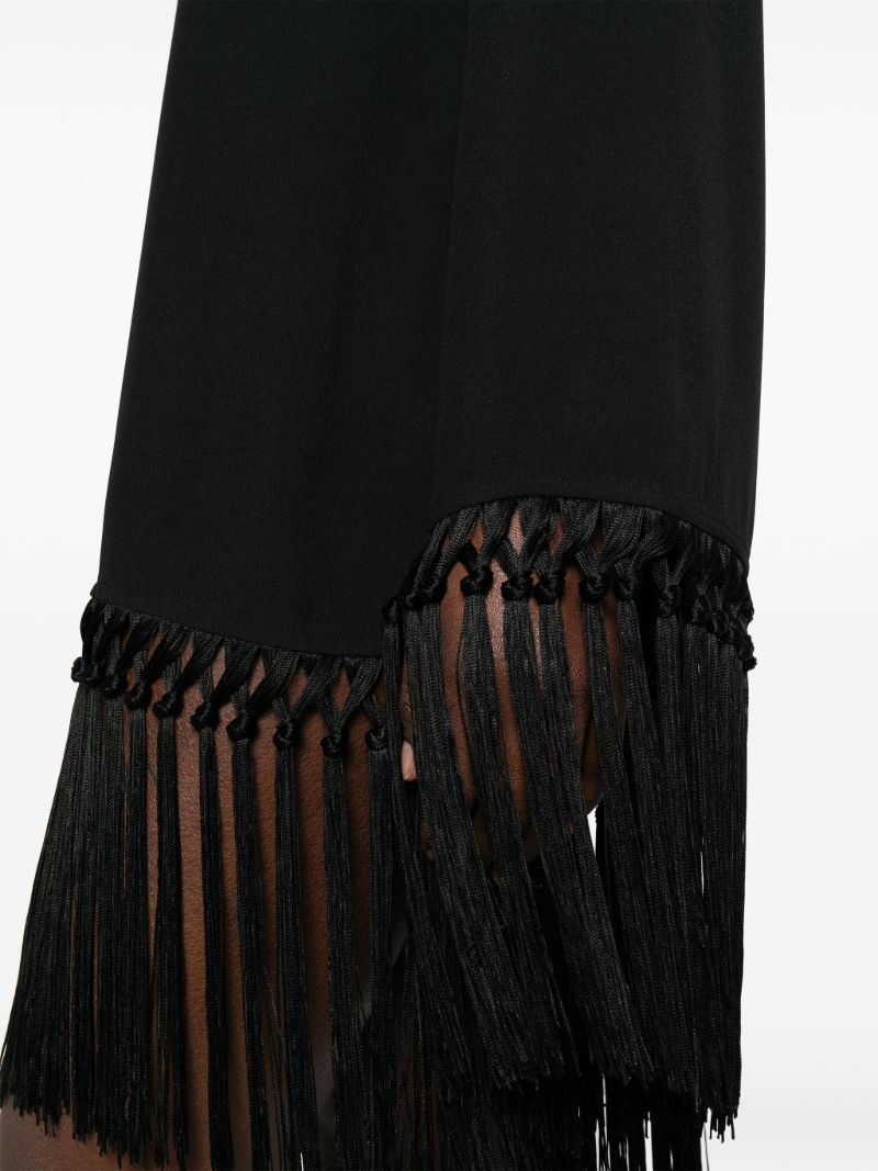 Black Claudia Fringed Mini Dress