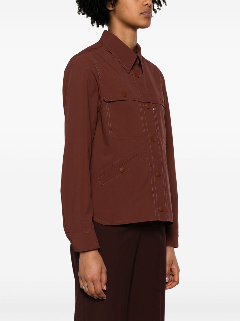 Brown Pochet Shirt Jacket