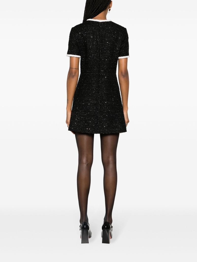 Black Glaze Tweed Mini Dress