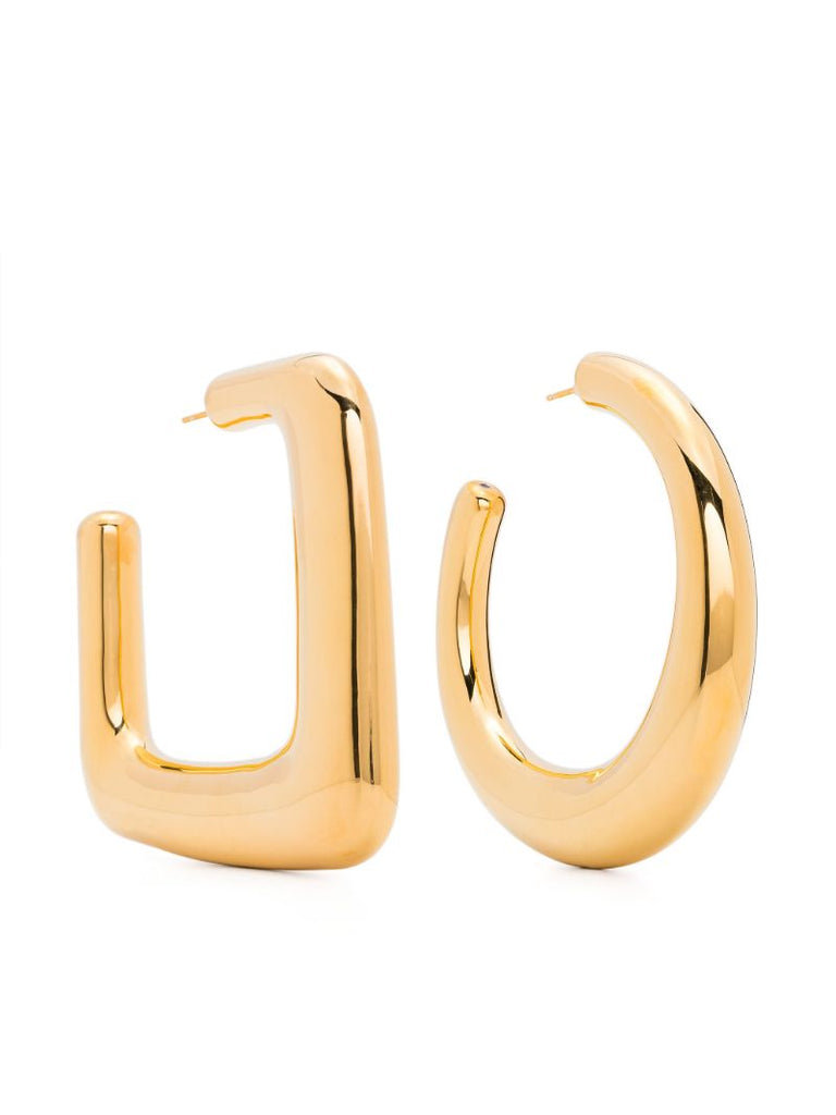 Gold-tone Les Grandes CrÃ_x0083_Â©oles Ovalo Hoop Earrings