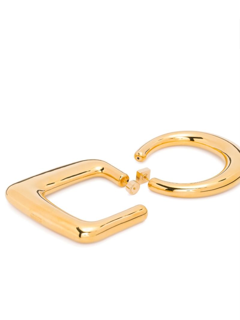 Gold-tone Les Grandes CrÃ_x0083_Â©oles Ovalo Hoop Earrings