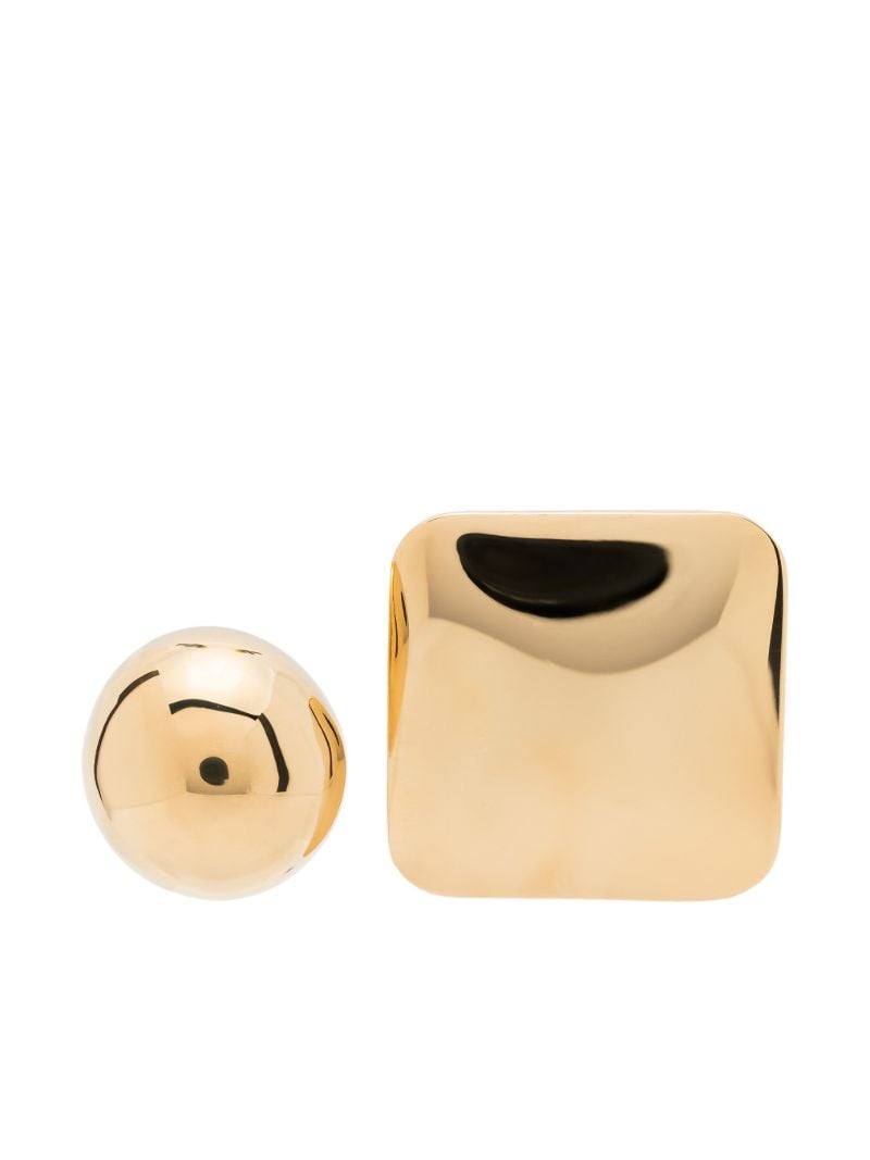 Gold-tone Les Rond CarrÃ_x0083_Â© Earrings