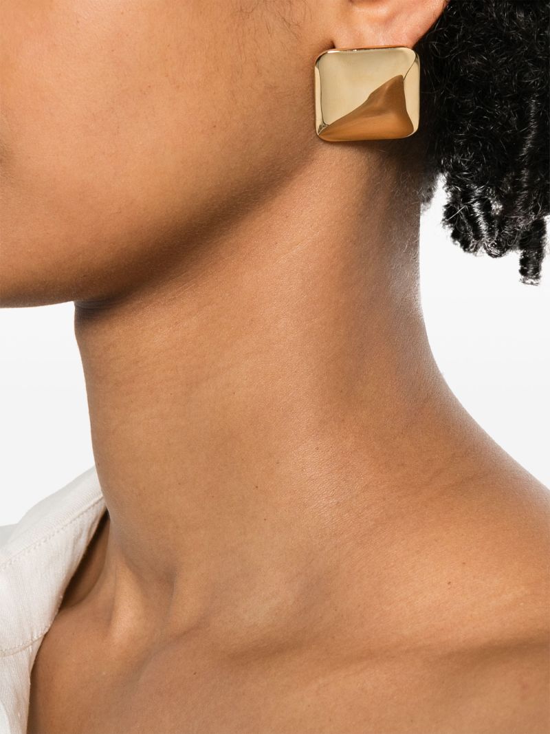 Gold-tone Les Rond CarrÃ_x0083_Â© Earrings