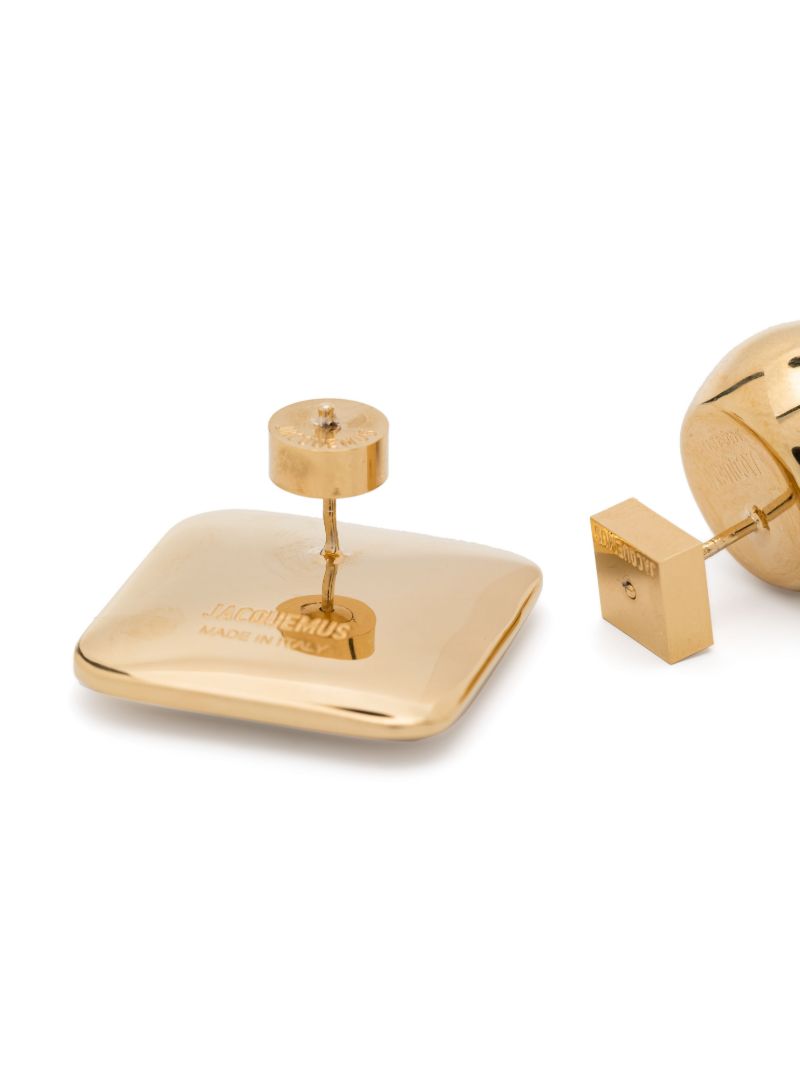 Gold-tone Les Rond CarrÃ_x0083_Â© Earrings