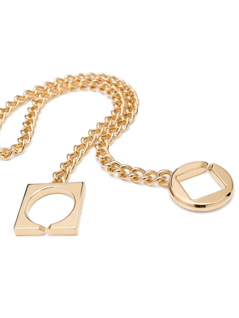 Gold Geometric-charm Choker Necklace