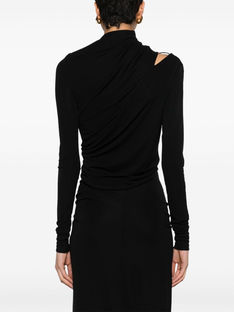 Black Monstera Cut-out Top