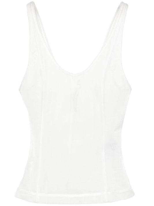 White Boned Tank Top