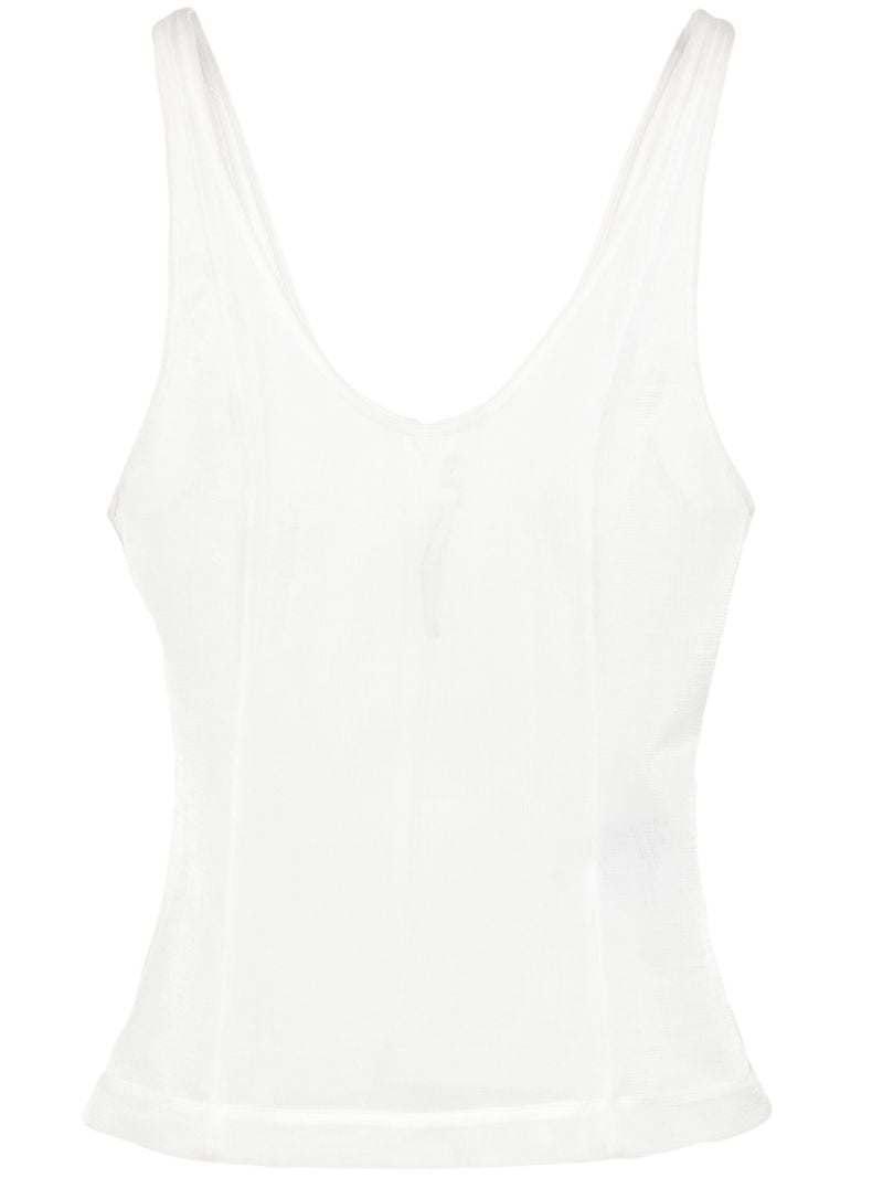 White Boned Tank Top