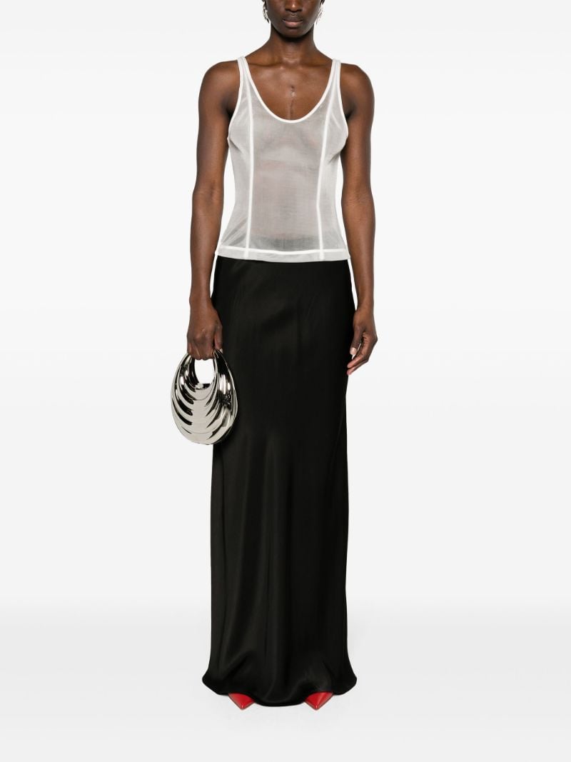 White Boned Tank Top