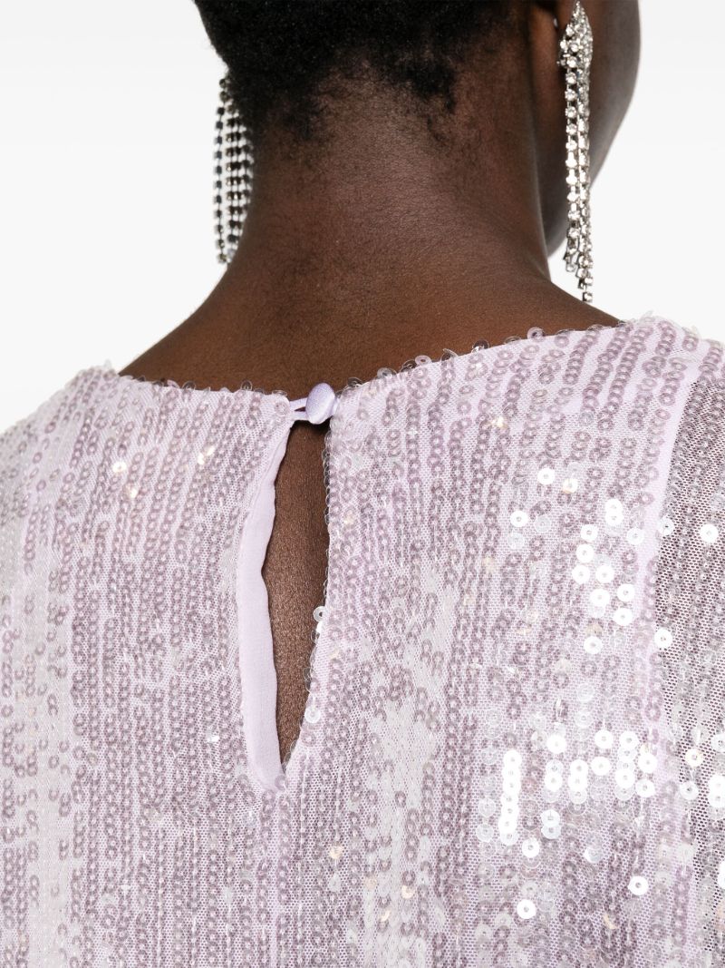 Purple Vegas Sequinned Mini Dress