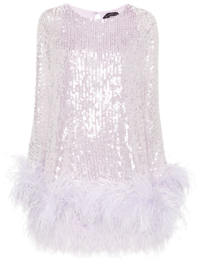 Purple Vegas Sequinned Mini Dress