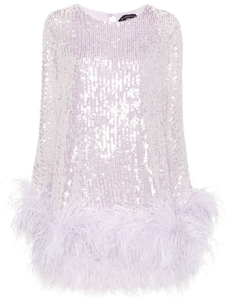 Purple Vegas Sequinned Mini Dress