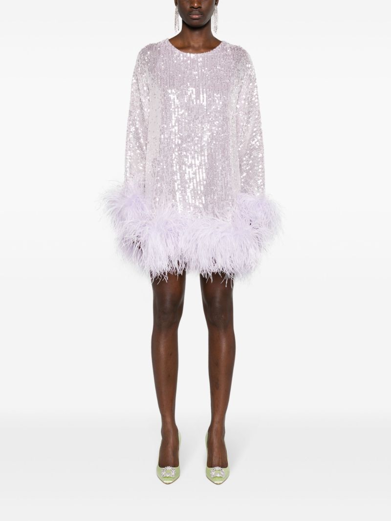 Purple Vegas Sequinned Mini Dress