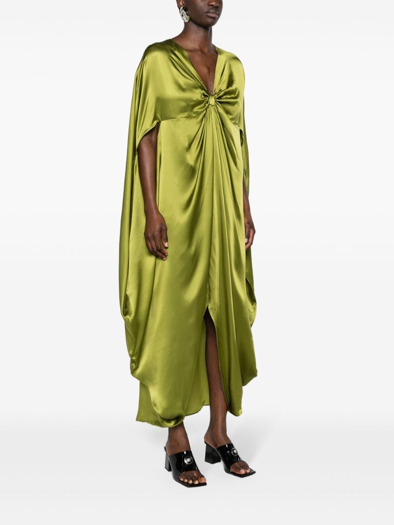 Green Azores Silk-satin Dress