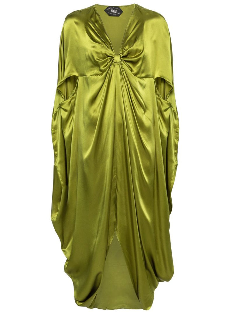 Green Azores Silk-satin Dress