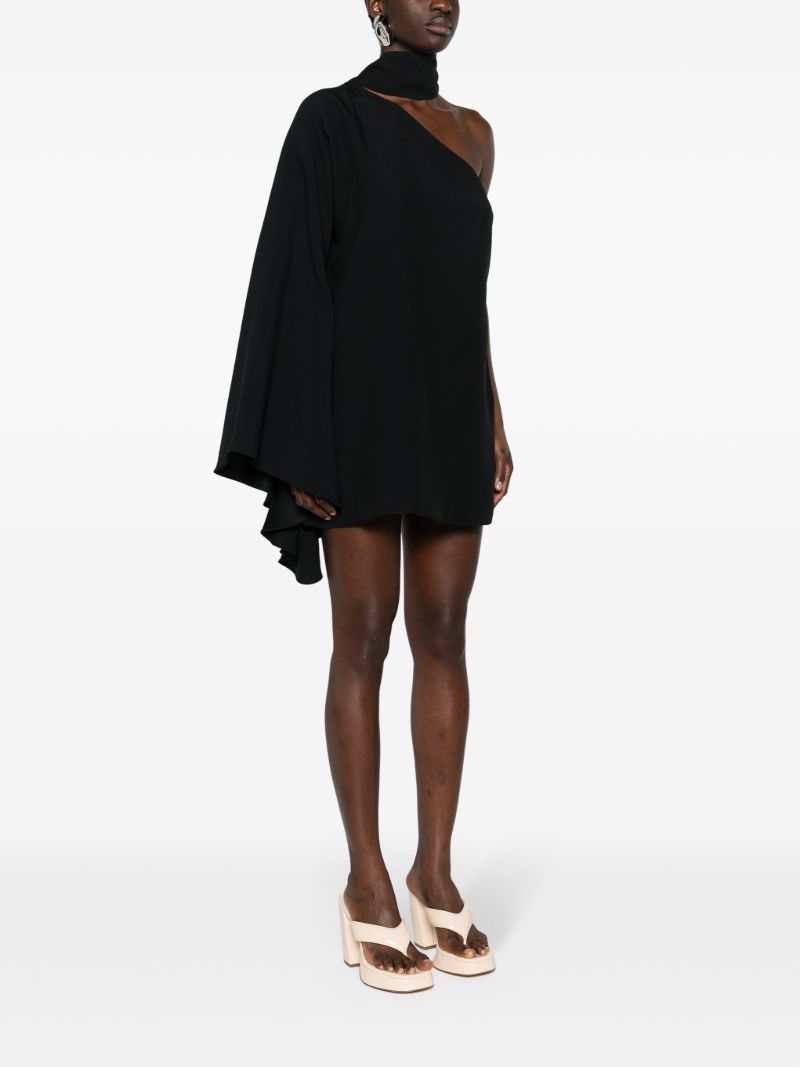 Black Mini Balear One-shoulder Dress