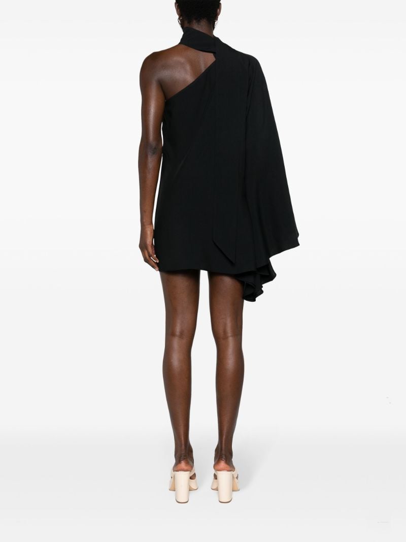 Black Mini Balear One-shoulder Dress