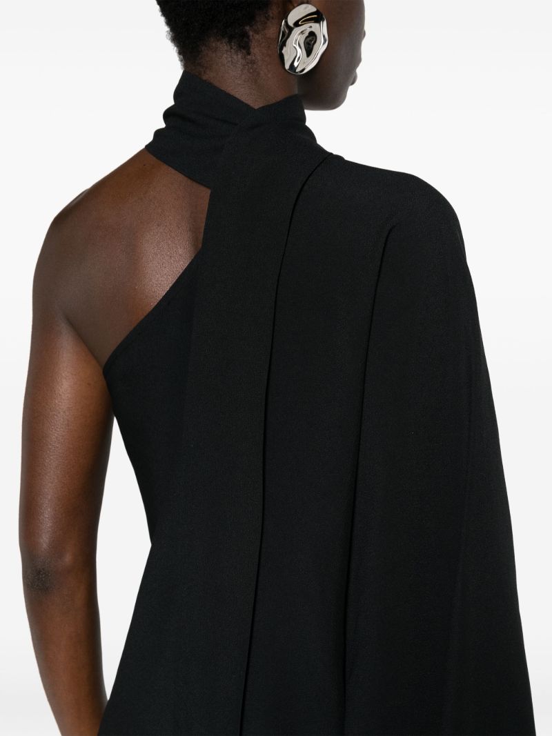 Black Mini Balear One-shoulder Dress