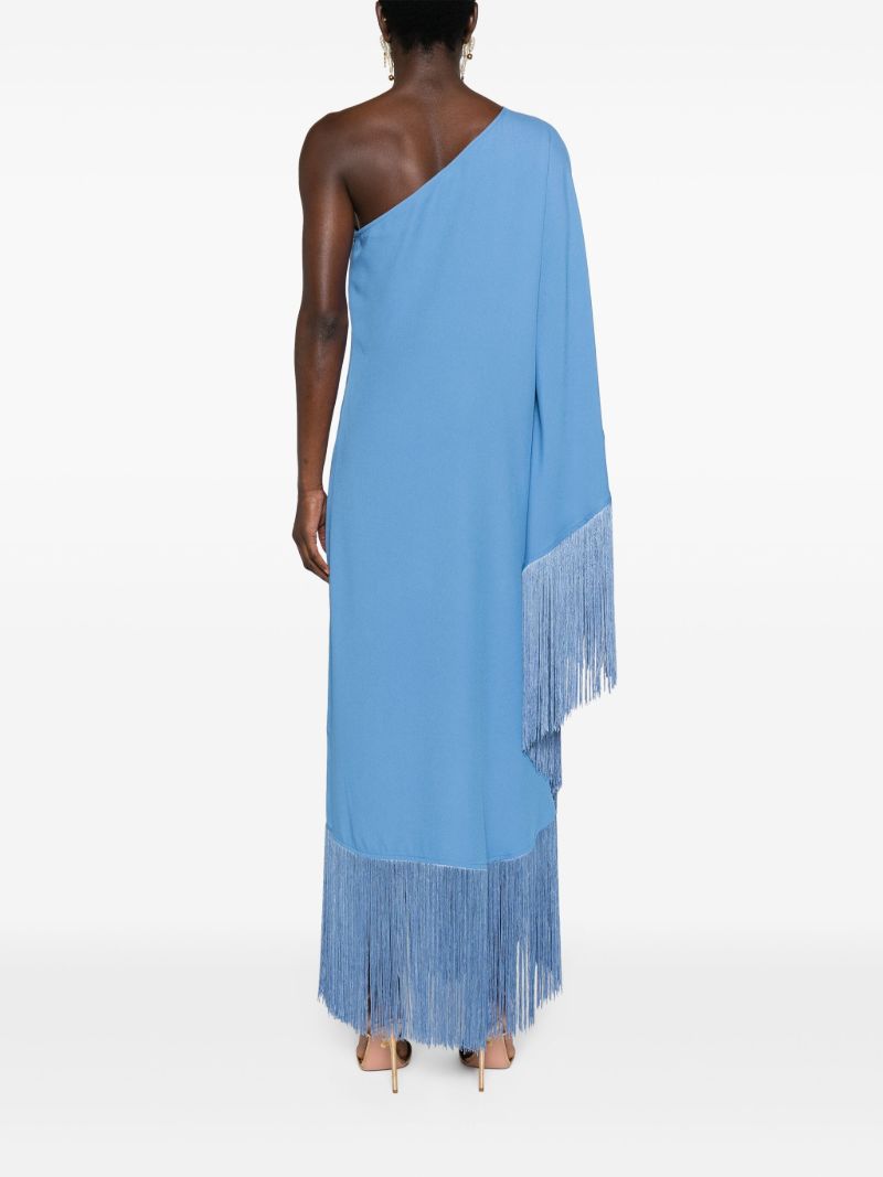Blue Spritz Fringed Midi Dress