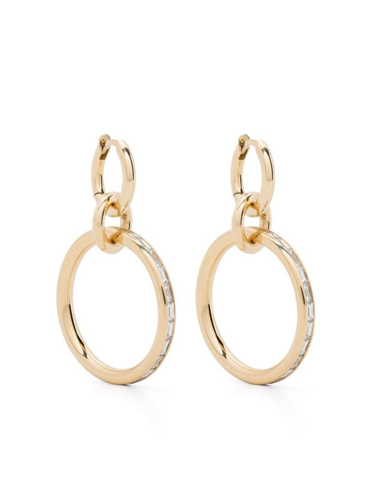 18k Yellow Gold Taryn Diamond Hoop Earrings
